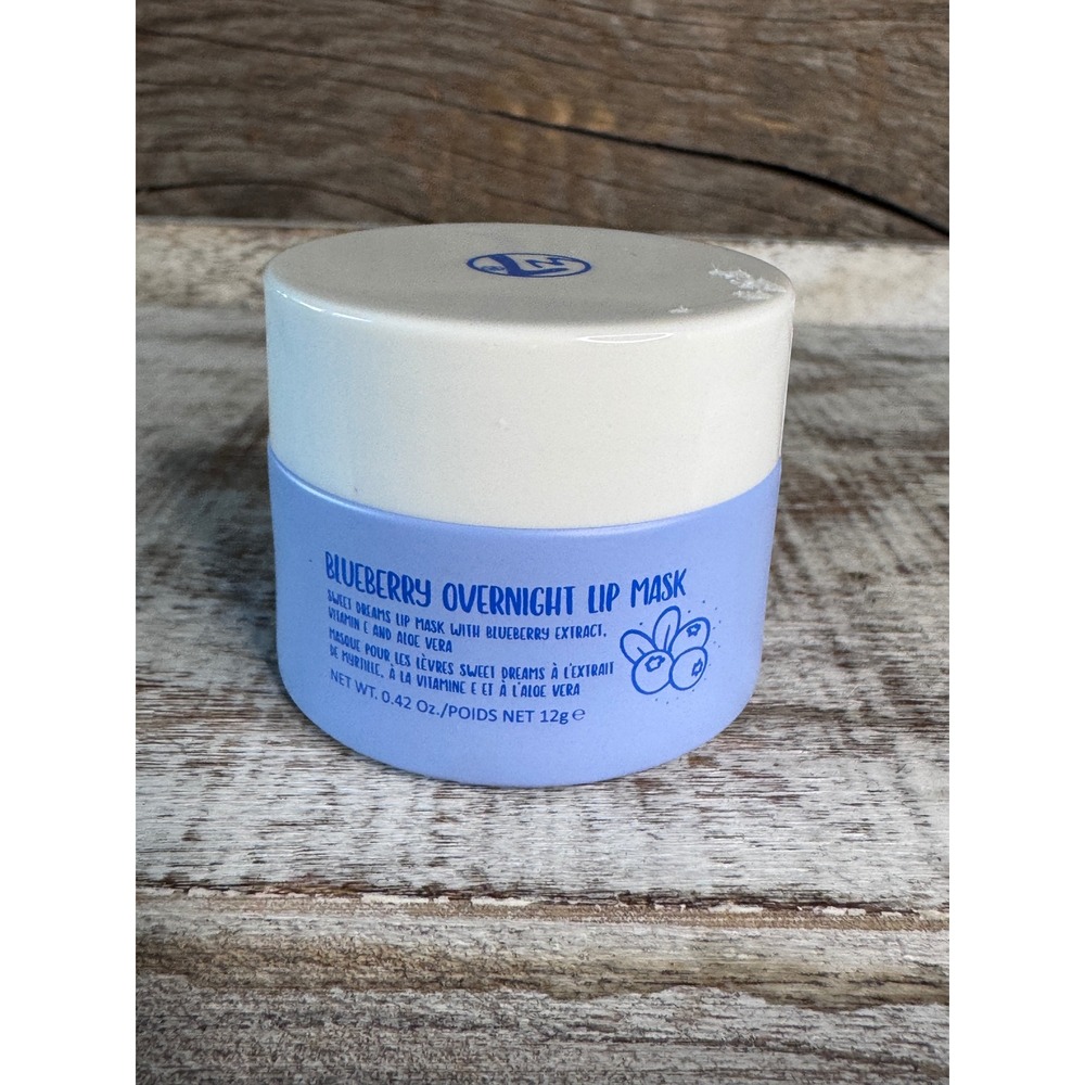 W7 Blueberry Overnight Lip Mask | 0.42 oz Full Size | Hydrating Balm | MSRP $7